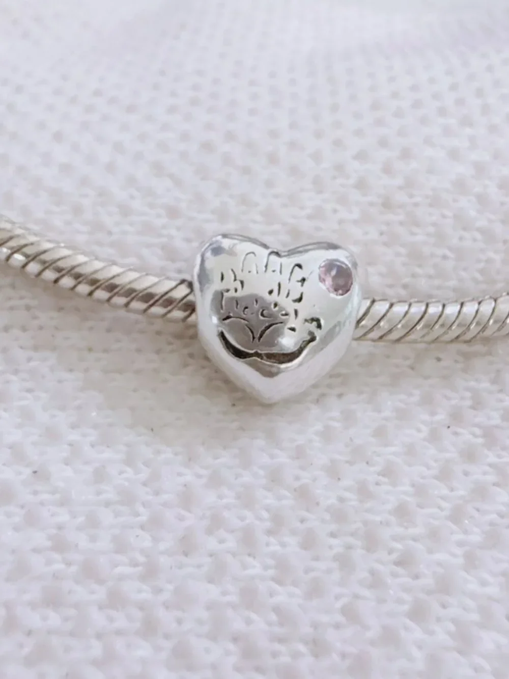 It’s a Girl Handprint Heart Charm Silver Charm For Pandora Bracelet